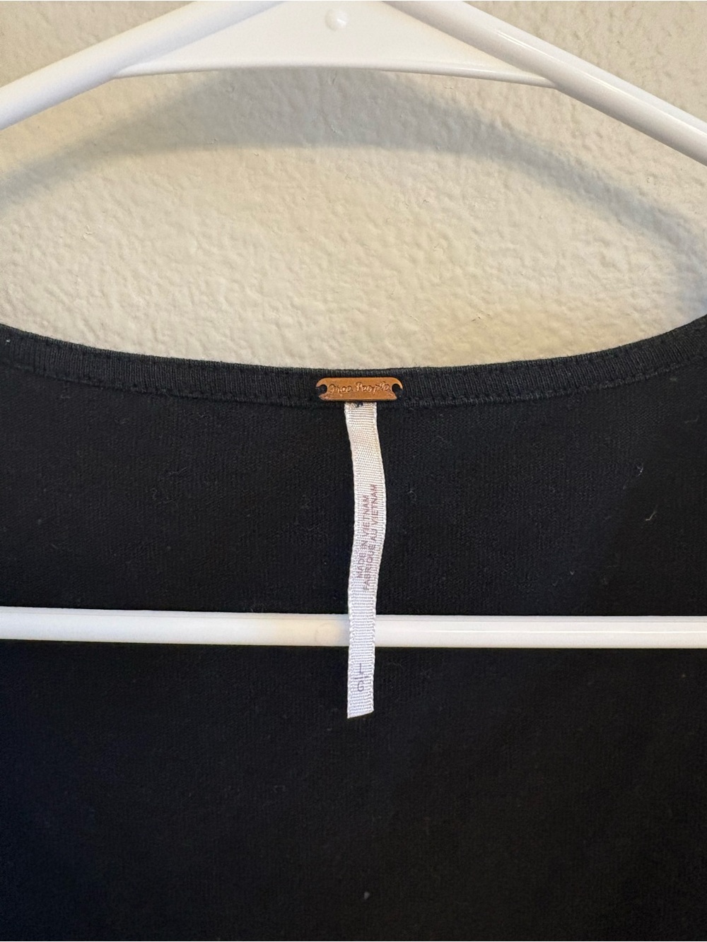 Free People Women's Black Tie-Front Puff Sleeve Top - Picture 5 of 5